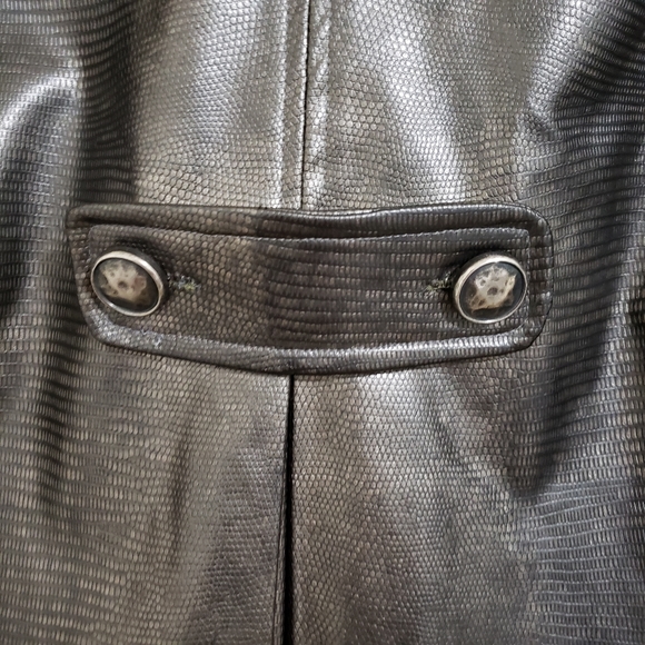 Cartise Faux Leather 3/4" Sleeve Jacket Size 6 - Picture 5 of 7